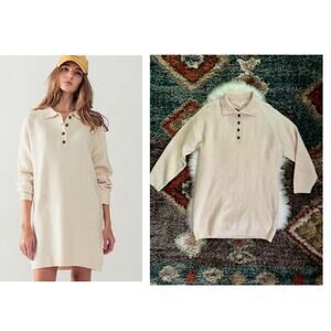 Blu Pepper Jilly Shirt Dress | Oatmeal | L | NWT